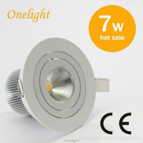 7W COB LED Downlights Dimmable High Power